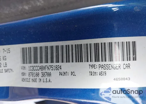 2015 Chrysler 200 Limited from USA, damaged, VIN 1C3CCCABXFN751824